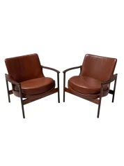 Mid-Century Modern Sofa and Lounge Chairs by Ib Kofod-Larsen for Frõscher, 1970s